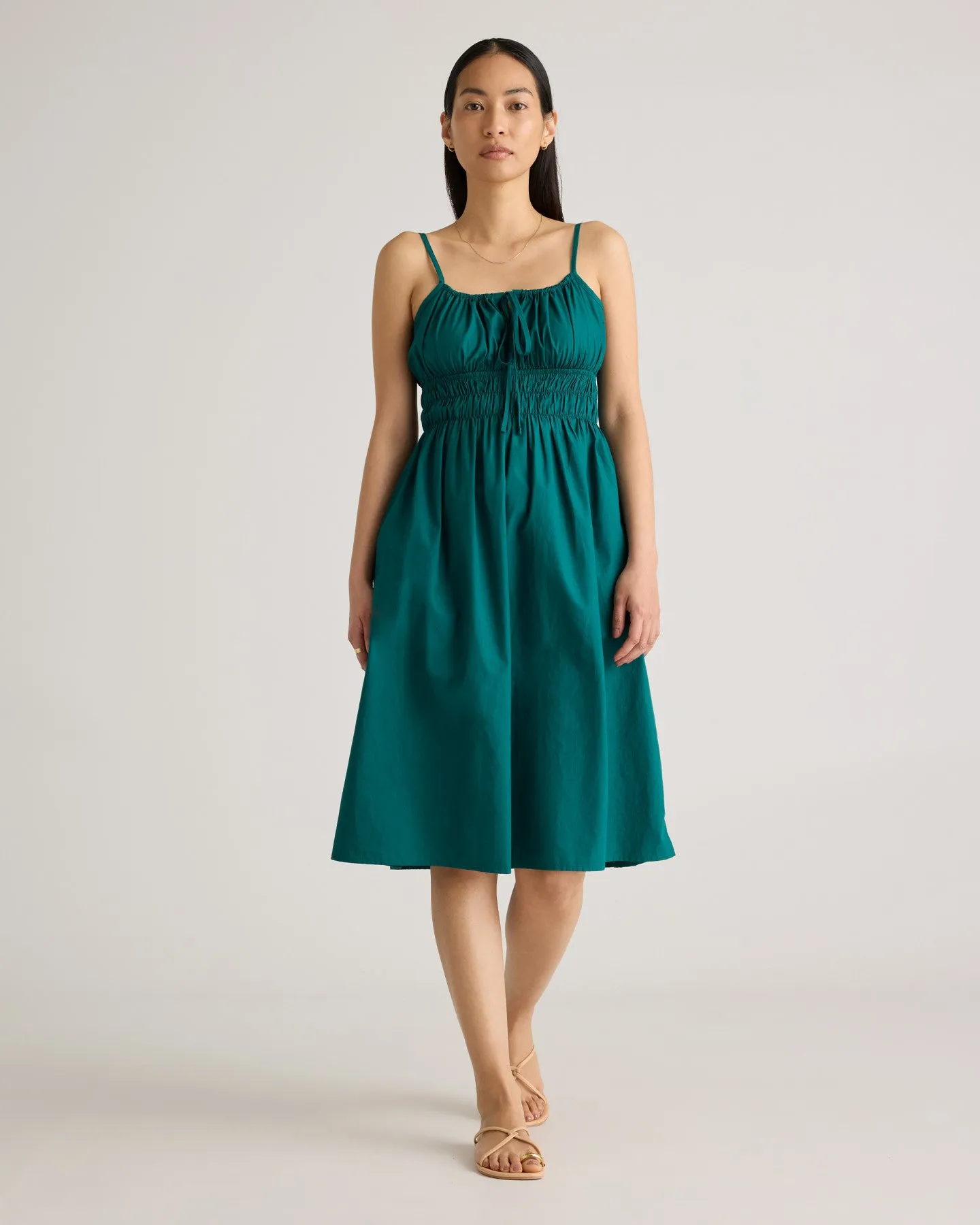 100% Organic Cotton Keyhole Midi Dress
