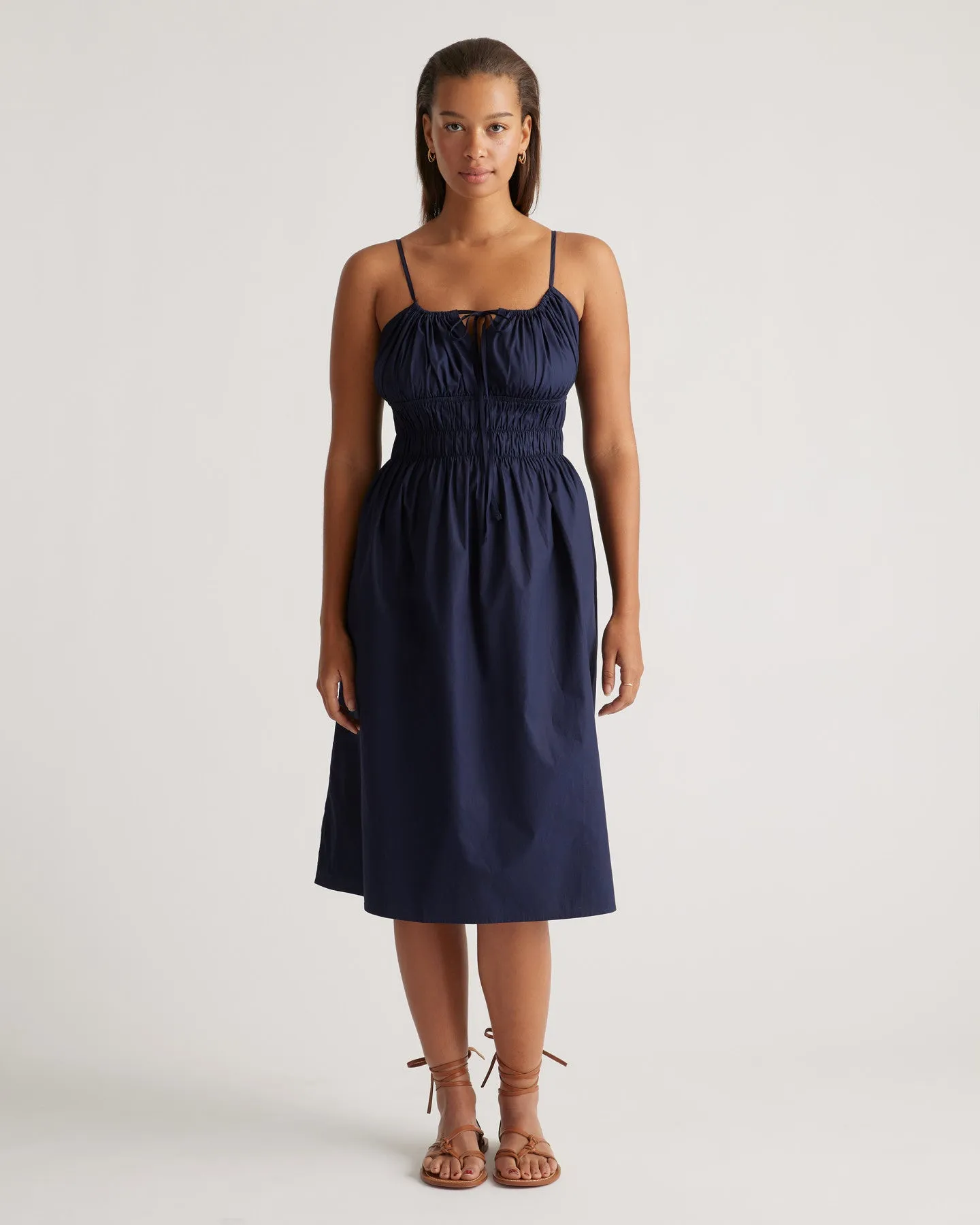 100% Organic Cotton Keyhole Midi Dress