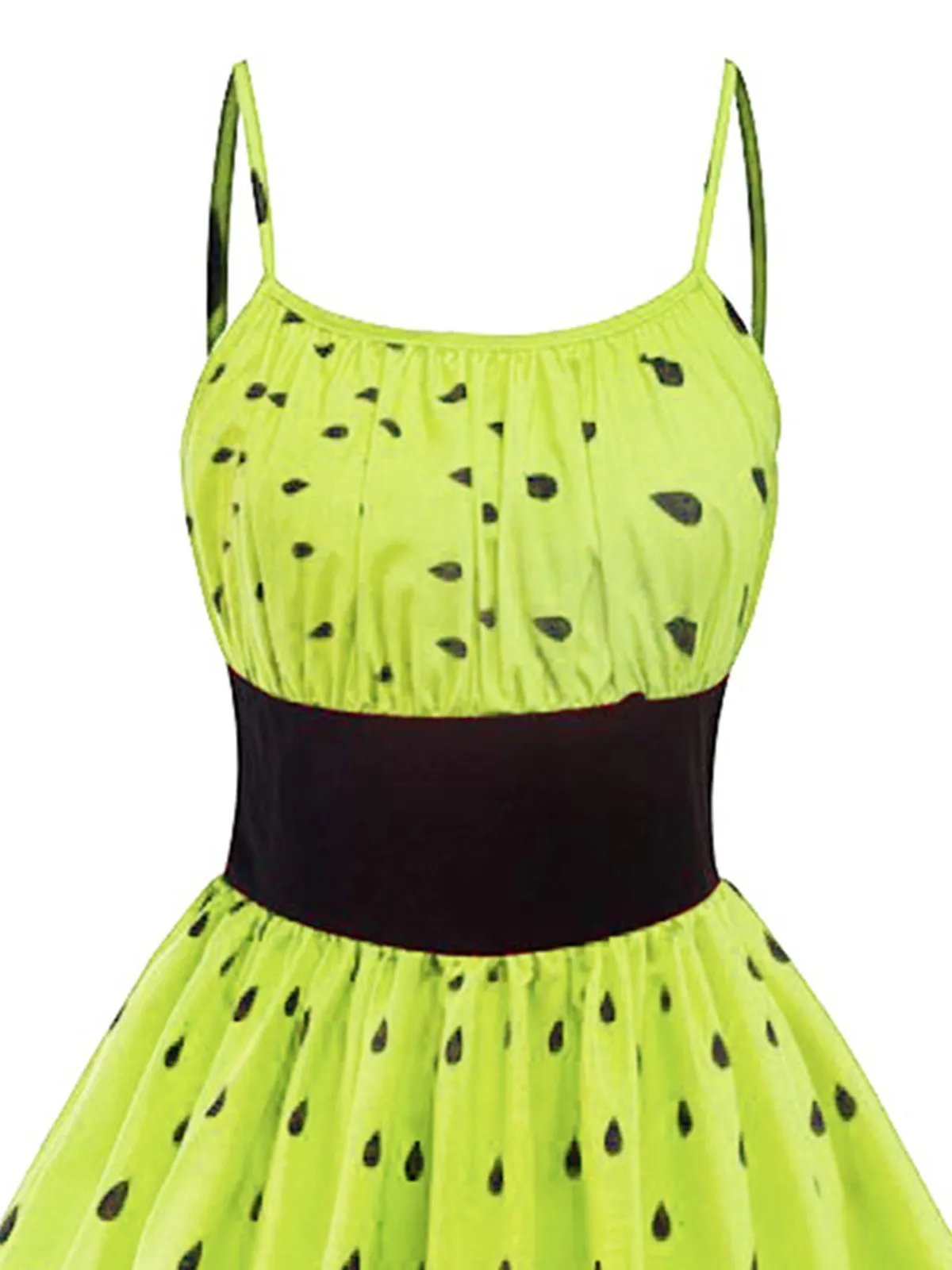 1950s Fruit Spaghetti Swing Dress