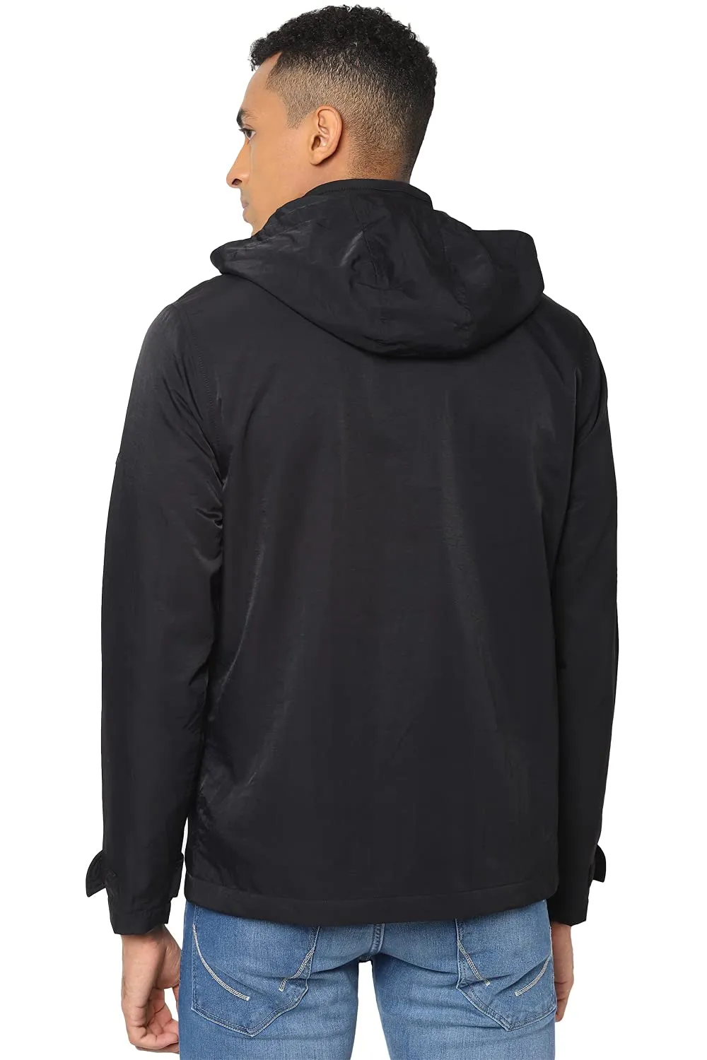 Allen Solly Men's Jacket (ASJKLJRGHP00069_Black_S)