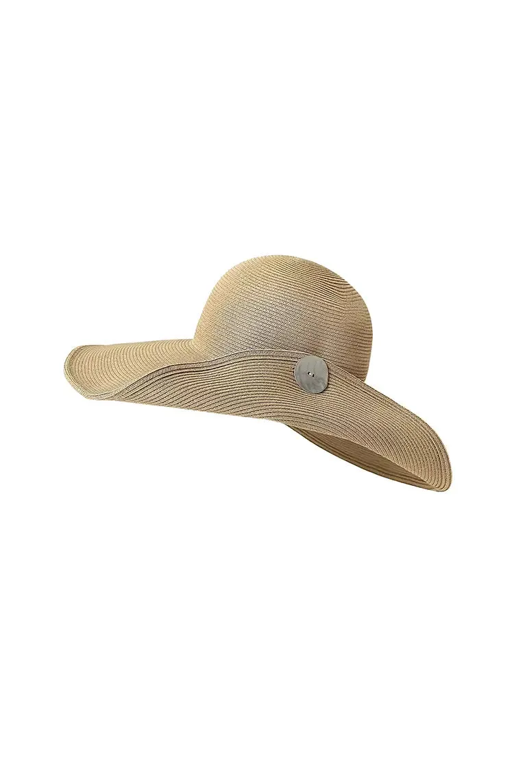 Asymmetrical Wide Brim Straw Hat