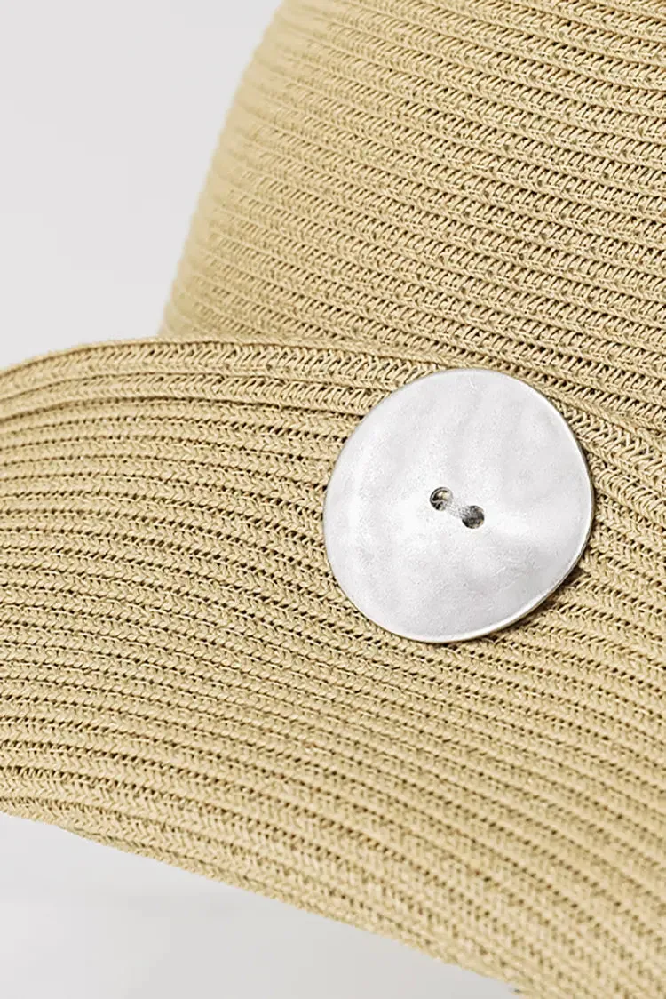 Asymmetrical Wide Brim Straw Hat