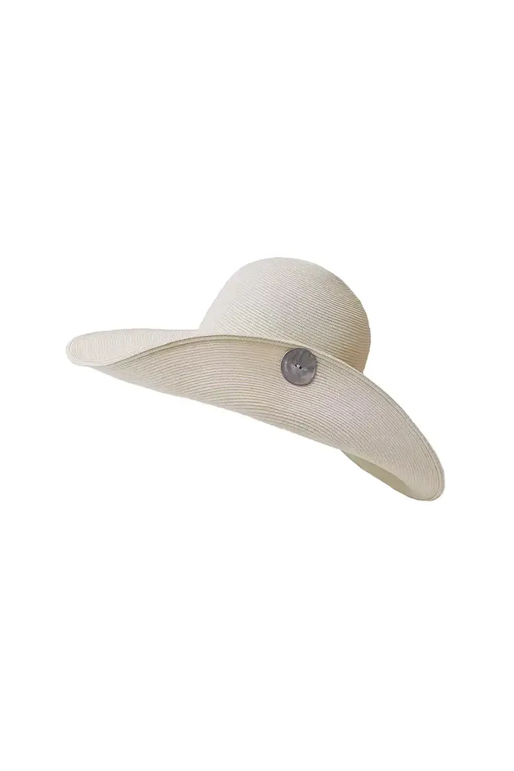 Asymmetrical Wide Brim Straw Hat