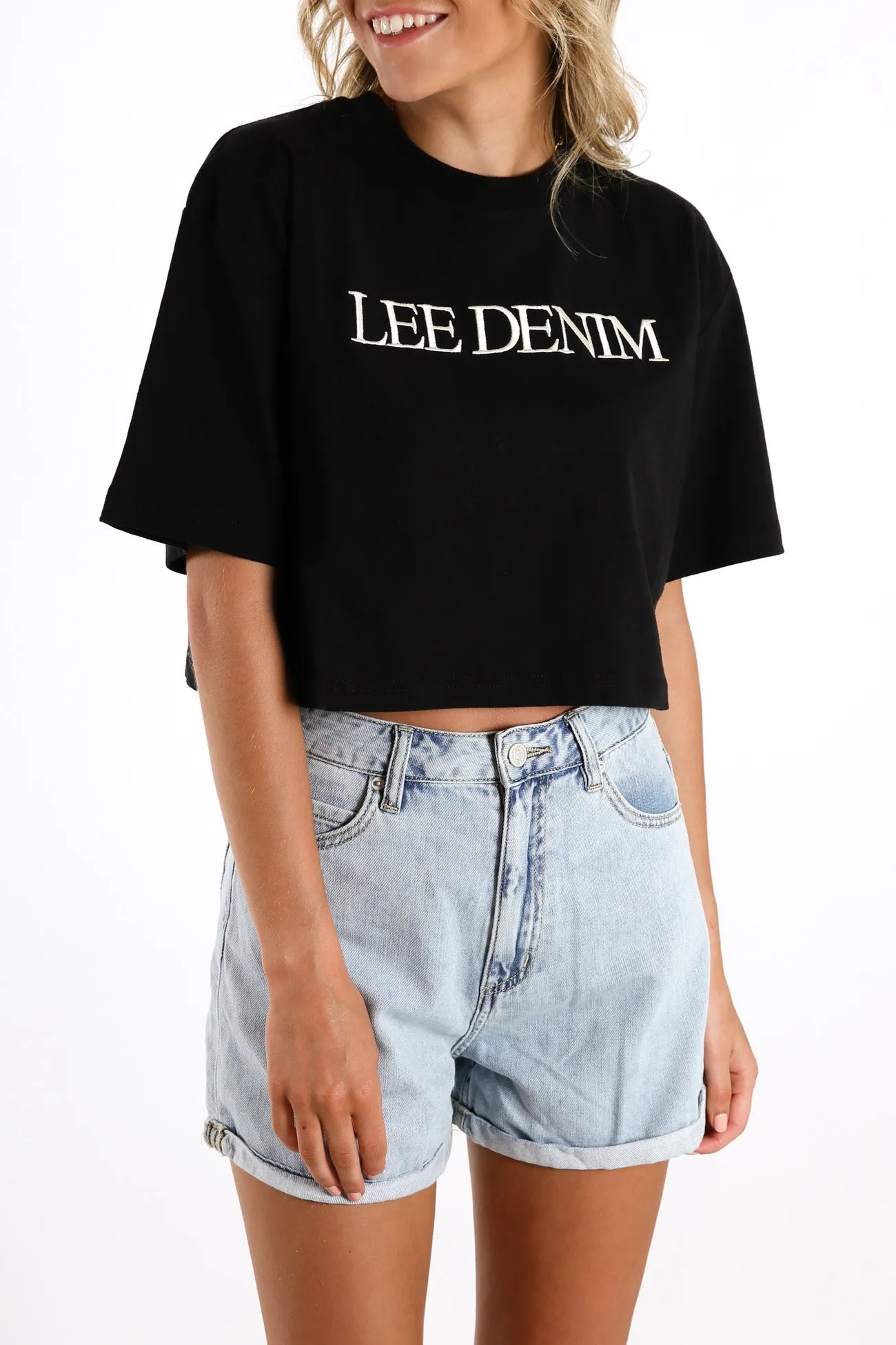 Baggy Crop Tee Black