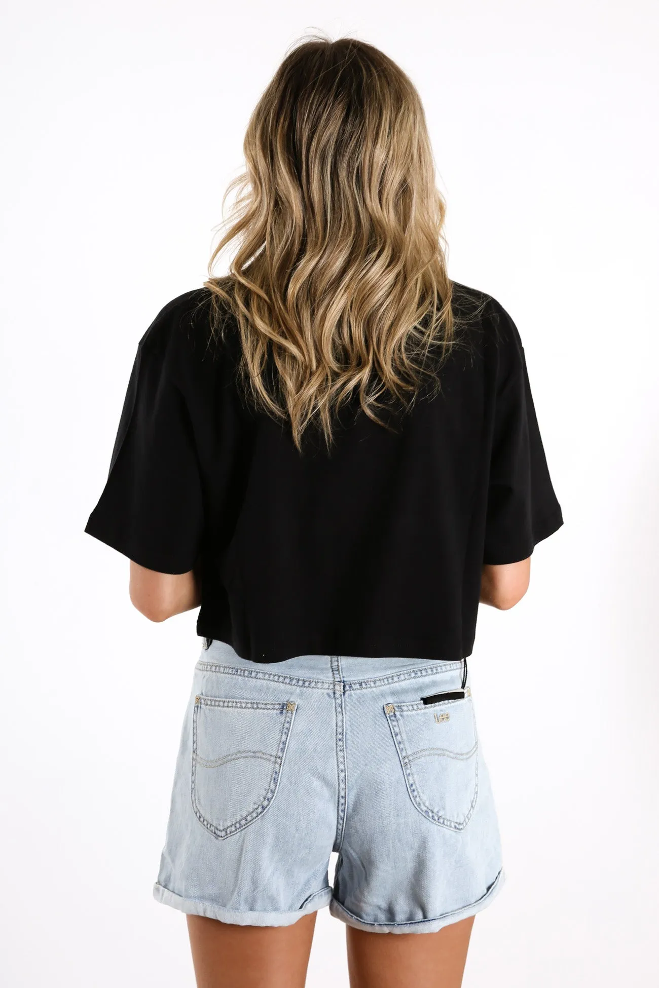 Baggy Crop Tee Black