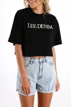 Baggy Crop Tee Black