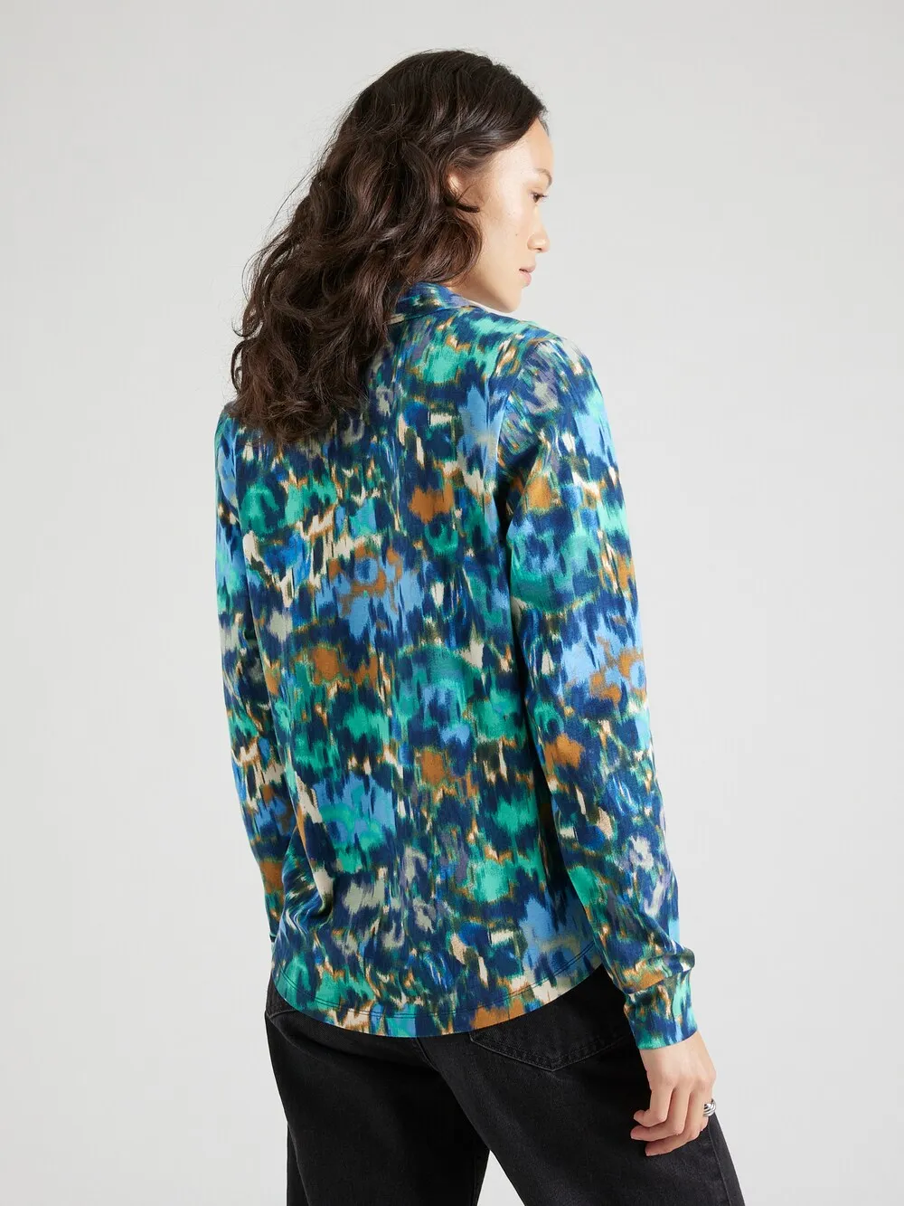 Blouse Sliver, dark blue/light blue