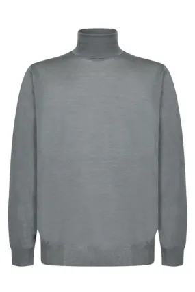 CANALI - Mid Grey Merino Wool Roll Neck Sweater C0020-MK00077-204
