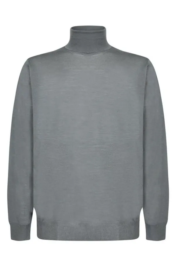 CANALI - Mid Grey Merino Wool Roll Neck Sweater C0020-MK00077-204