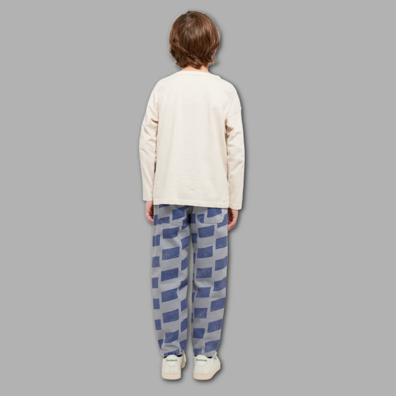 Checker All Over Denim Pants
