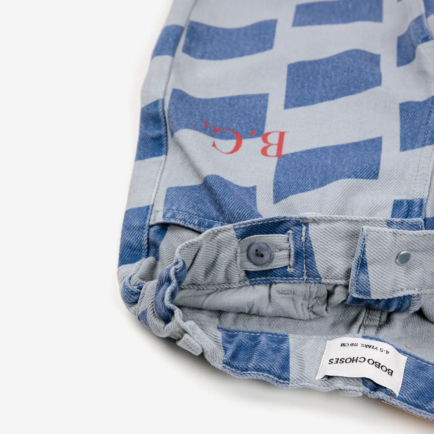 Checker All Over Denim Pants