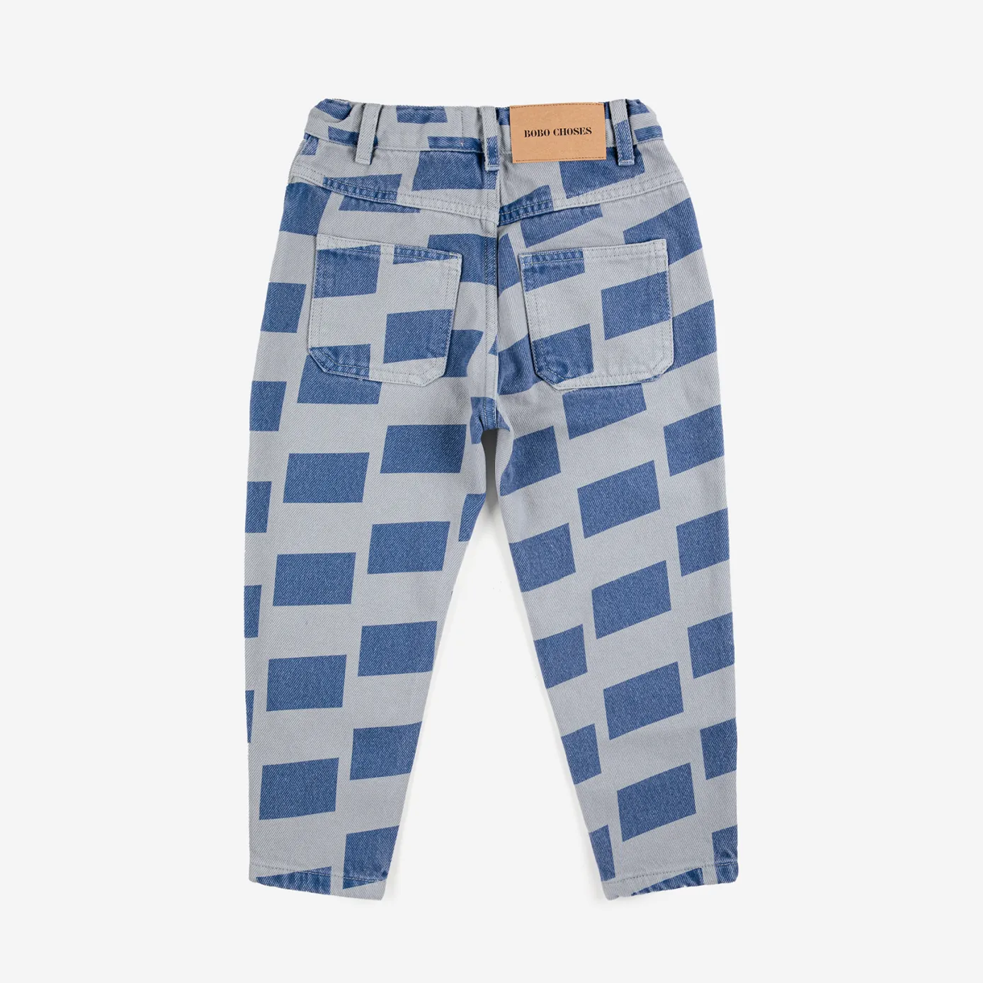 Checker All Over Denim Pants