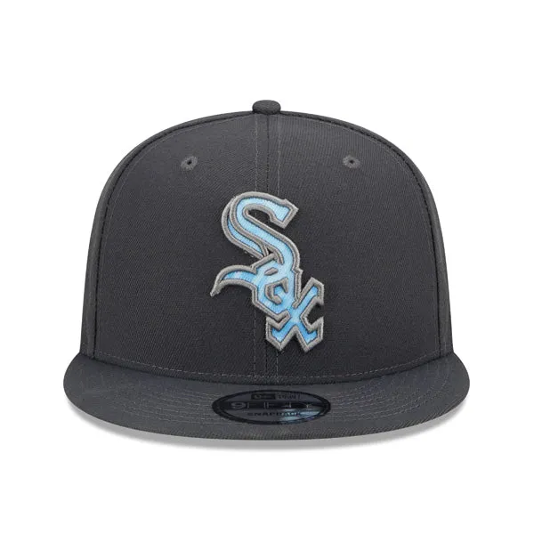 Chicago White Sox New Era 2022 FATHER'S DAY 9FIFTY Snapback Adjustable Hat - Graphite/Sky