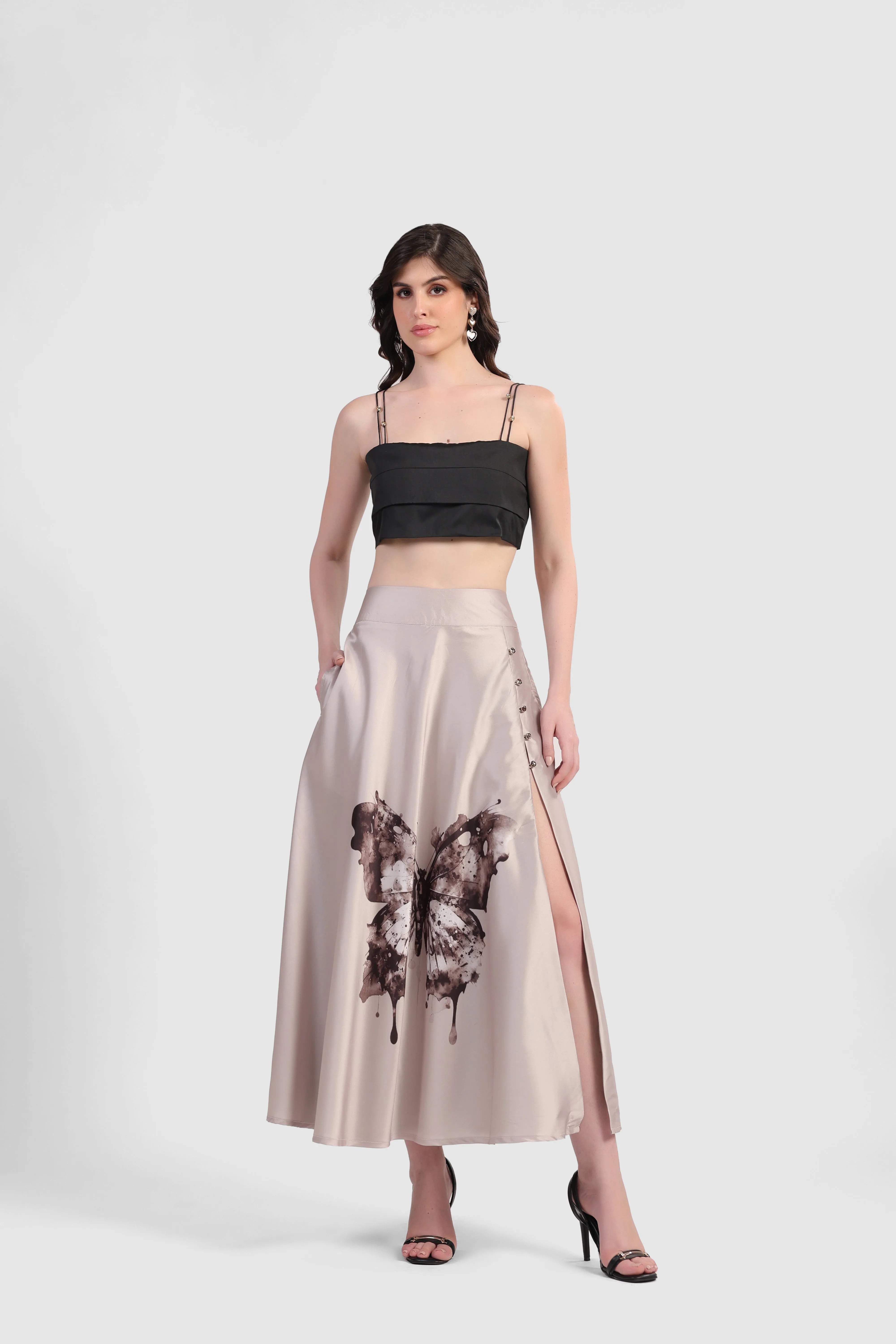 CLEO SLIT SKIRT