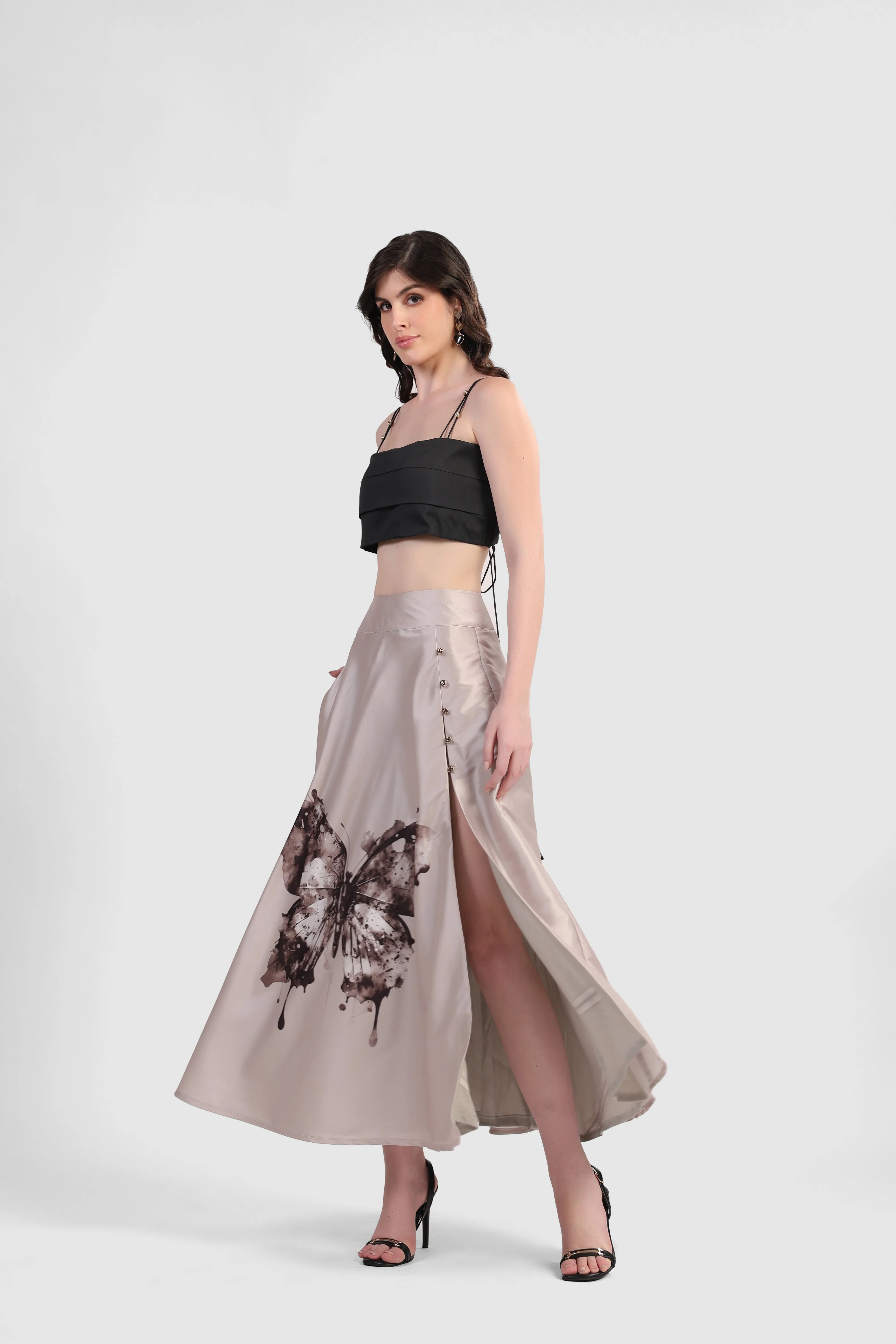 CLEO SLIT SKIRT