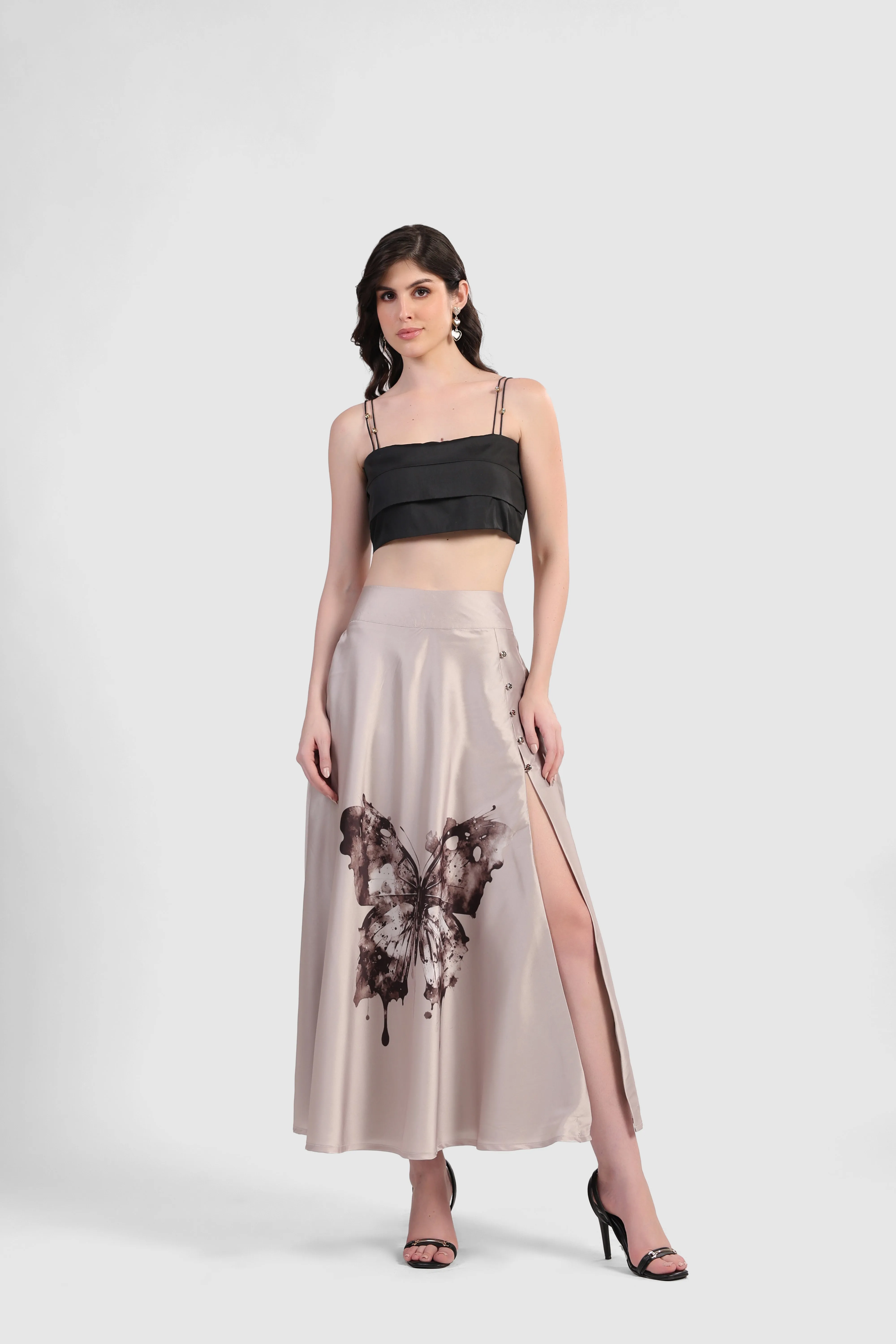 CLEO SLIT SKIRT