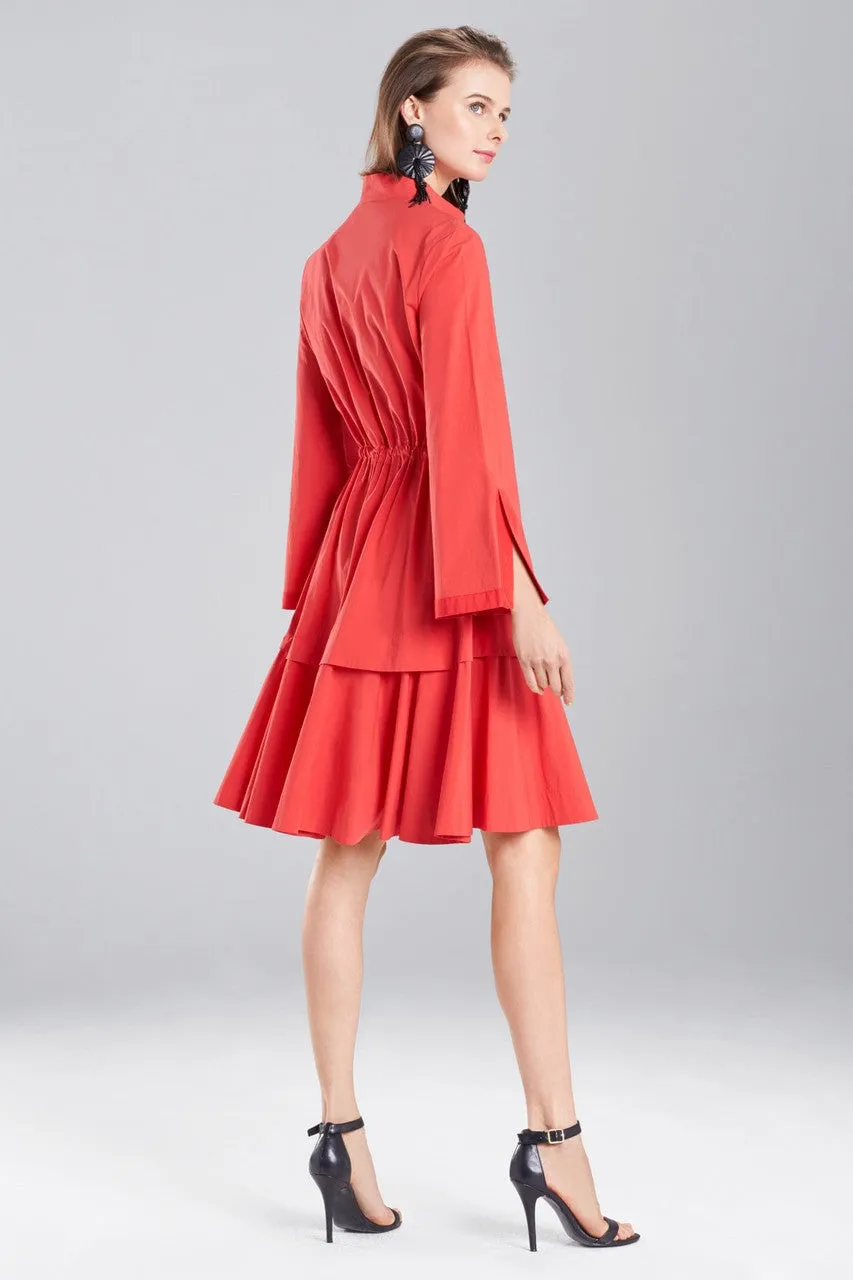 Cotton Poplin Mandarin Dress