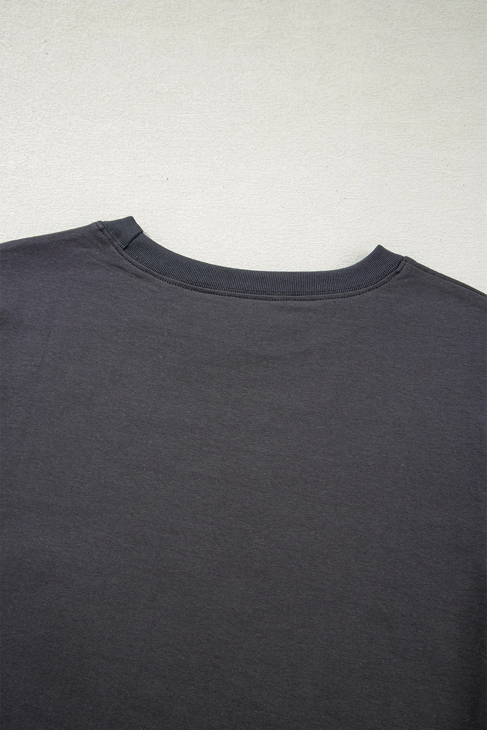 Dark Grey RISE WITH THE SUN Western Fashion Graphic Tee