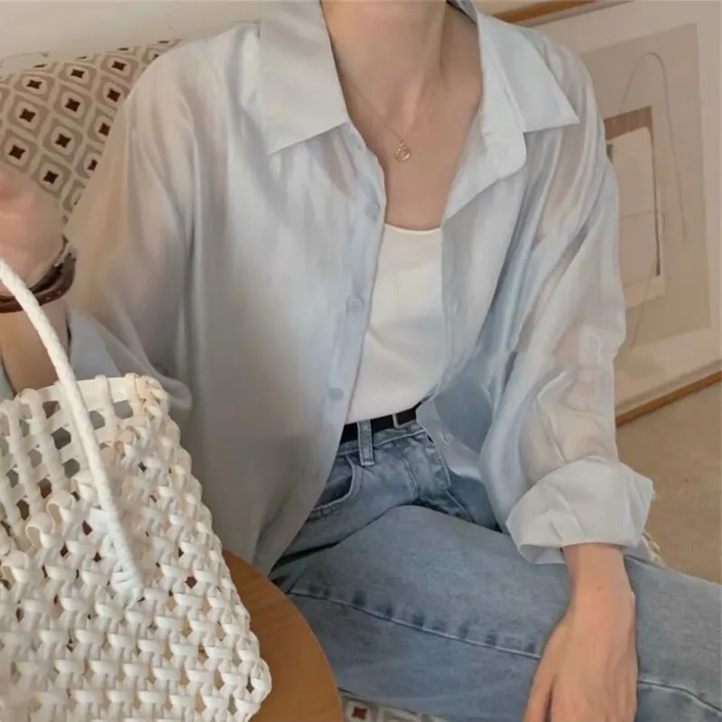 deanwangkt Chic Split Shirts Women Irregular Designed Stylish S-3XL Long Sleeve Blouse Sun-proof Breathable Outerwear Female Top
