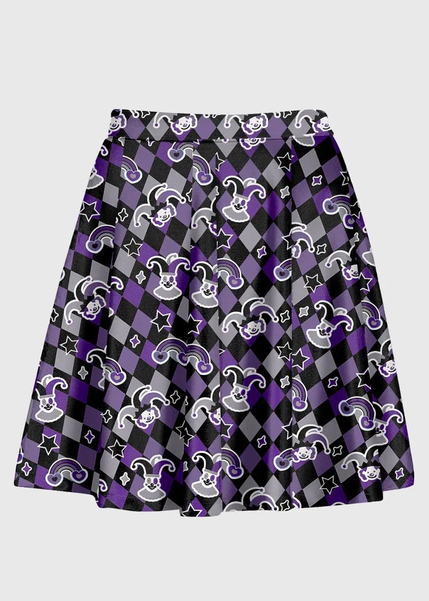 Emo Clowncore High Waist Skirt