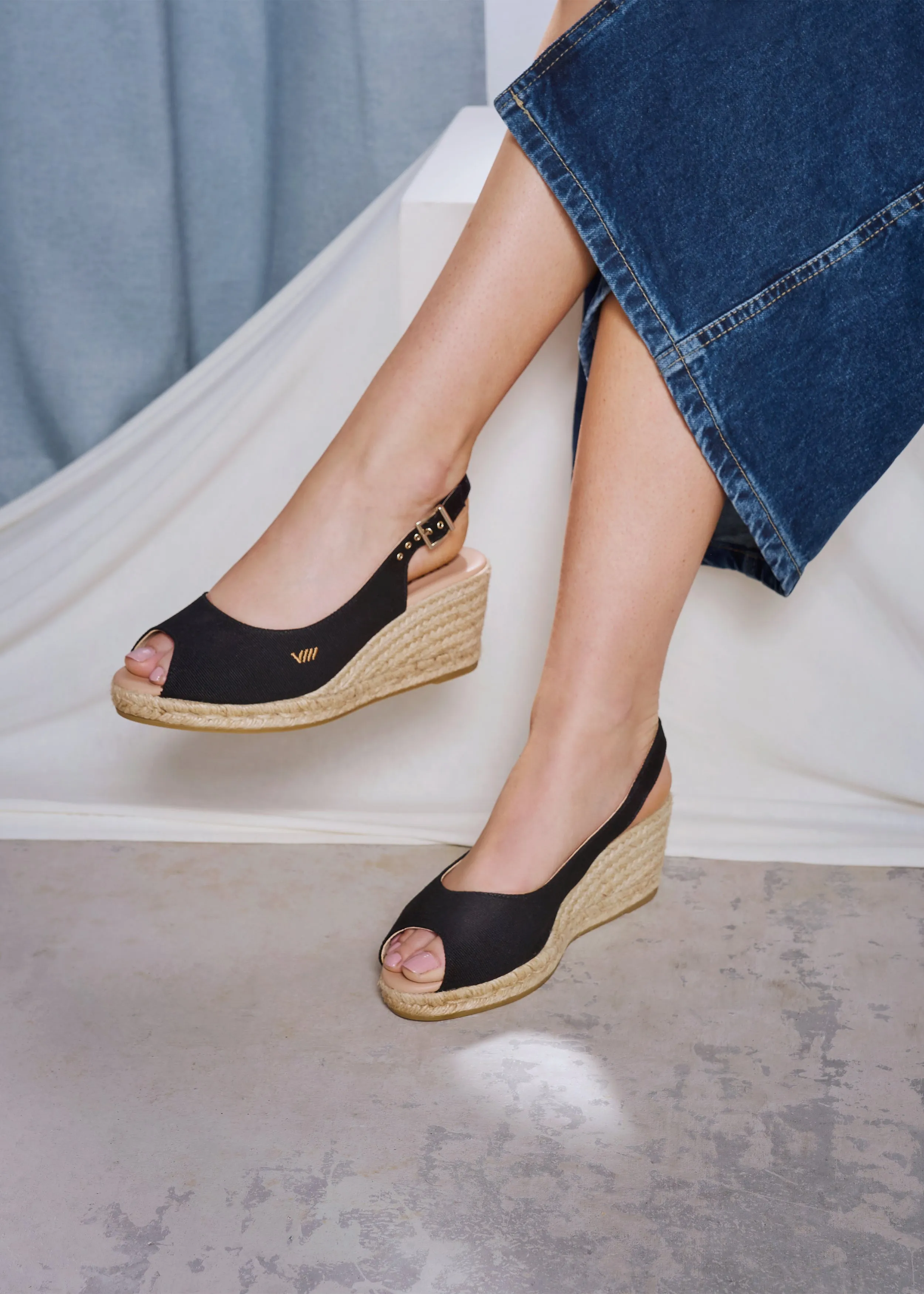 Gavina Canvas Espadrille Sandal Wedges