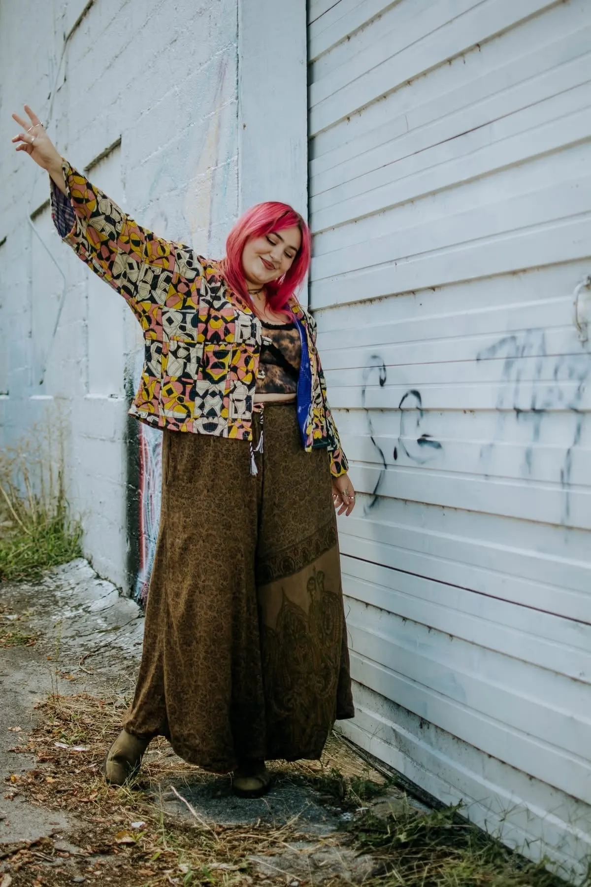 Half Moon Cropped Hooded Jacket #001 by Kantha Bae
