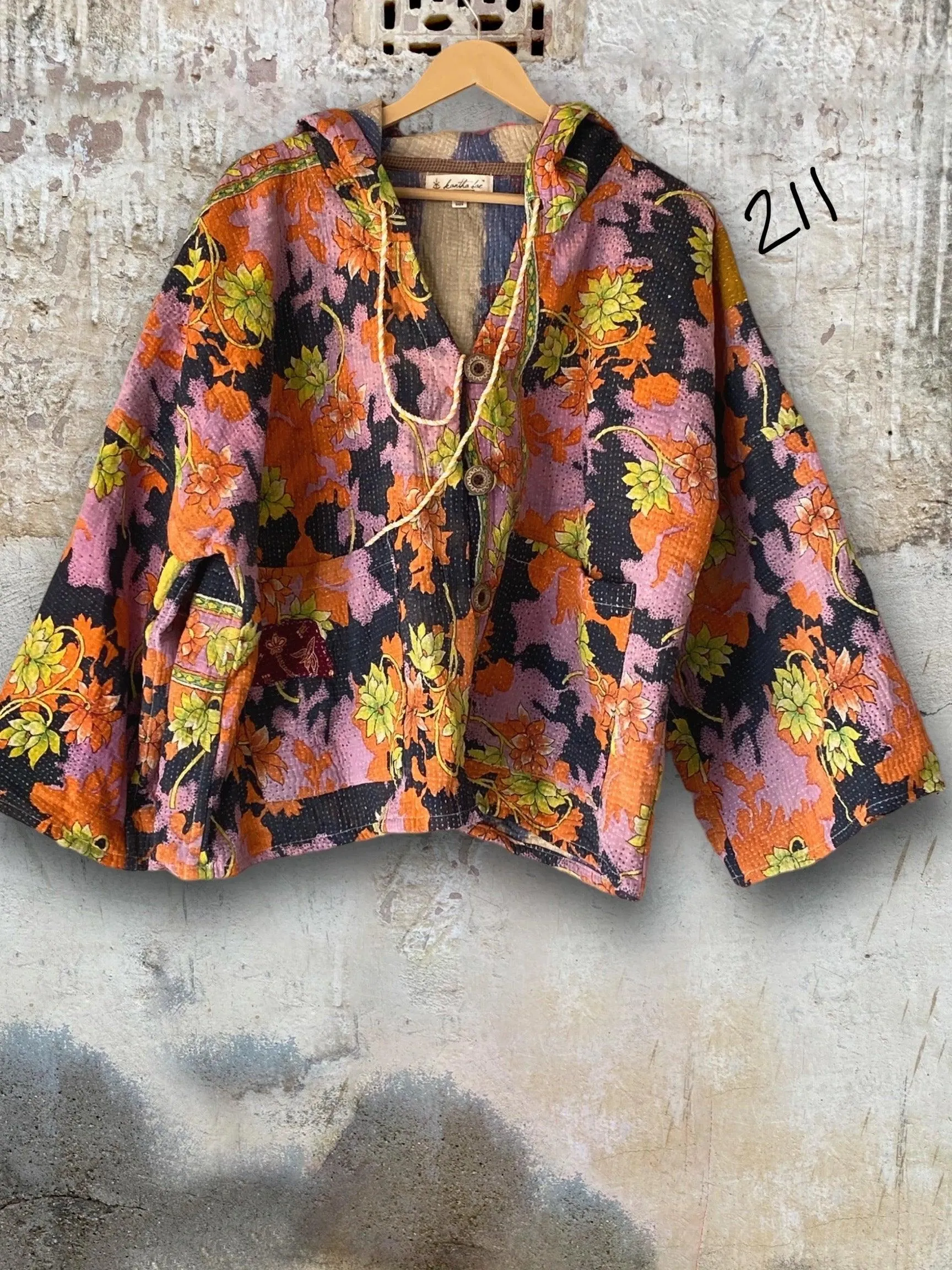 Half Moon Cropped Hooded Jacket #211 by Kantha Bae