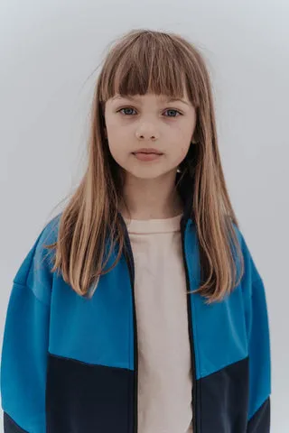Jacket Game Dark Night Blue Color Block