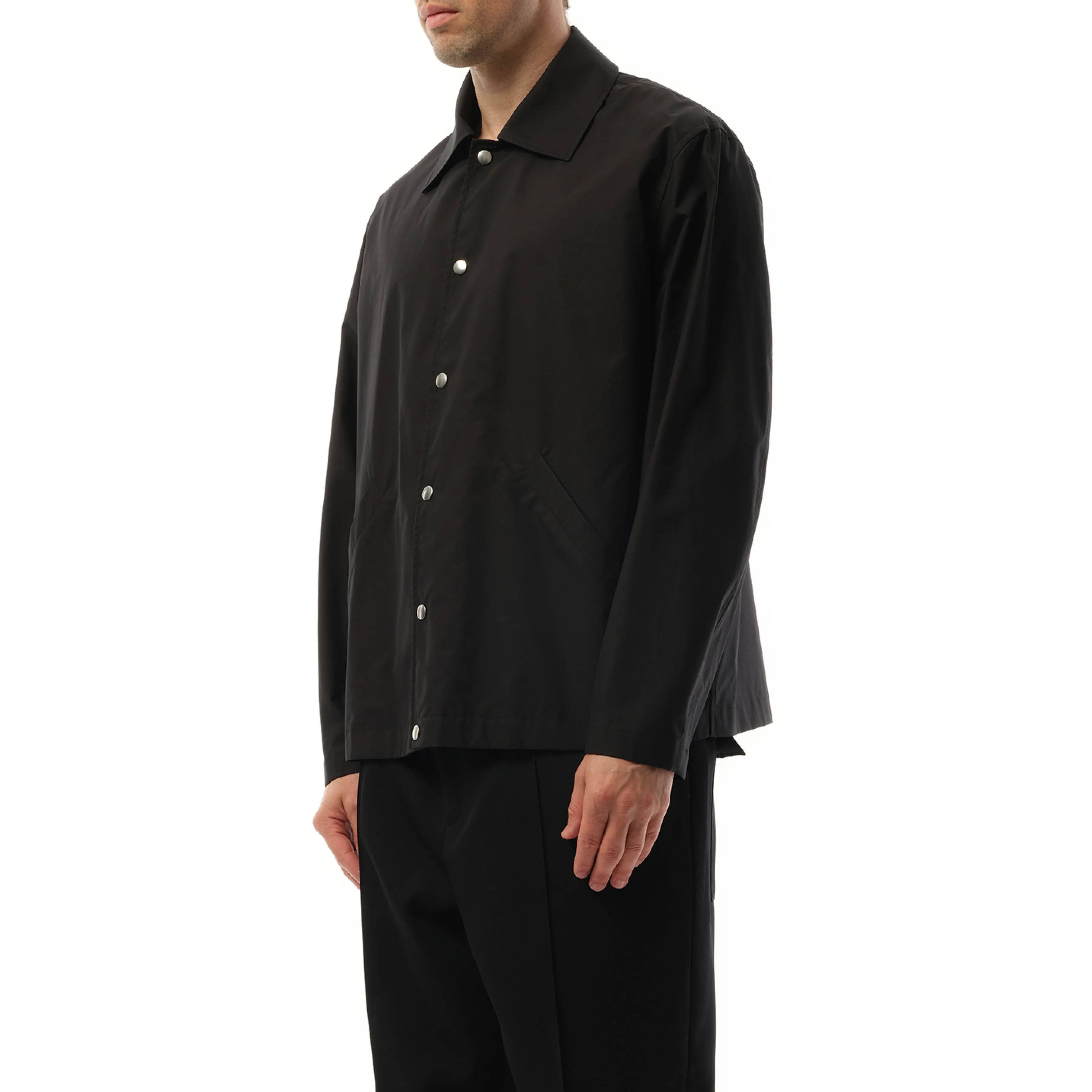 Jil Sander Logo Coach Jacket in Black