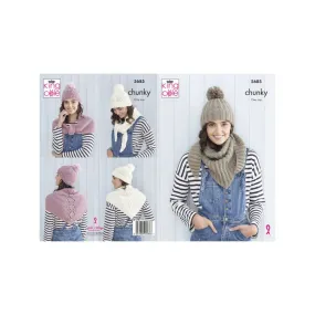 King Cole Chunky Accessory Pattern 5685