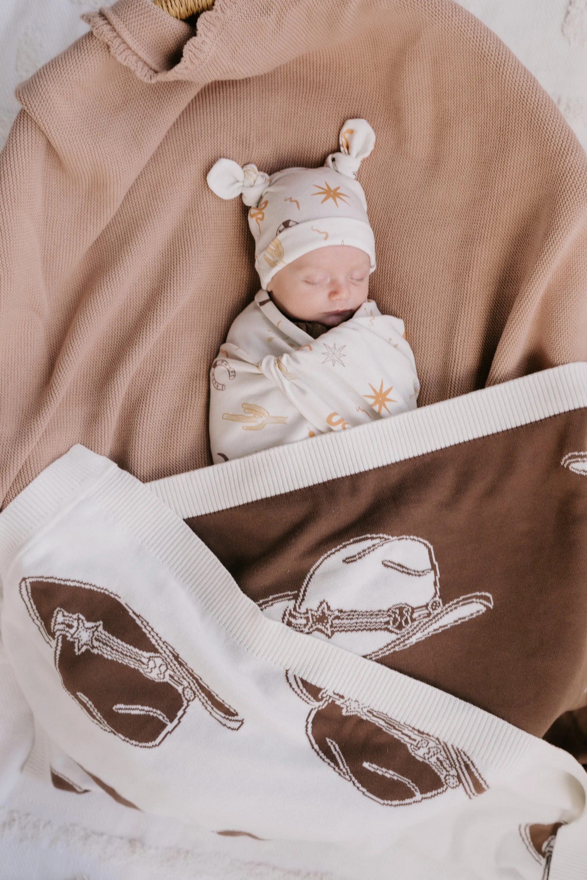 Knit Blanket | Cowboy Hats