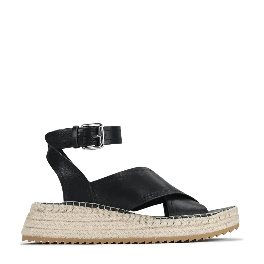 Larax Leather Espadrilles Dusk
