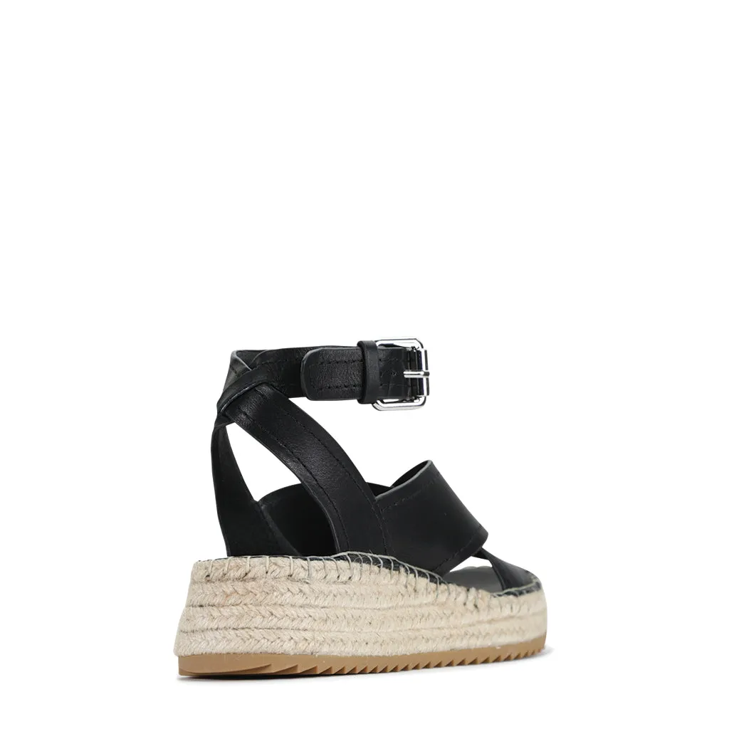 Larax Leather Espadrilles Dusk