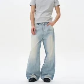 Light Blue Relaxed Fit Straight Jeans