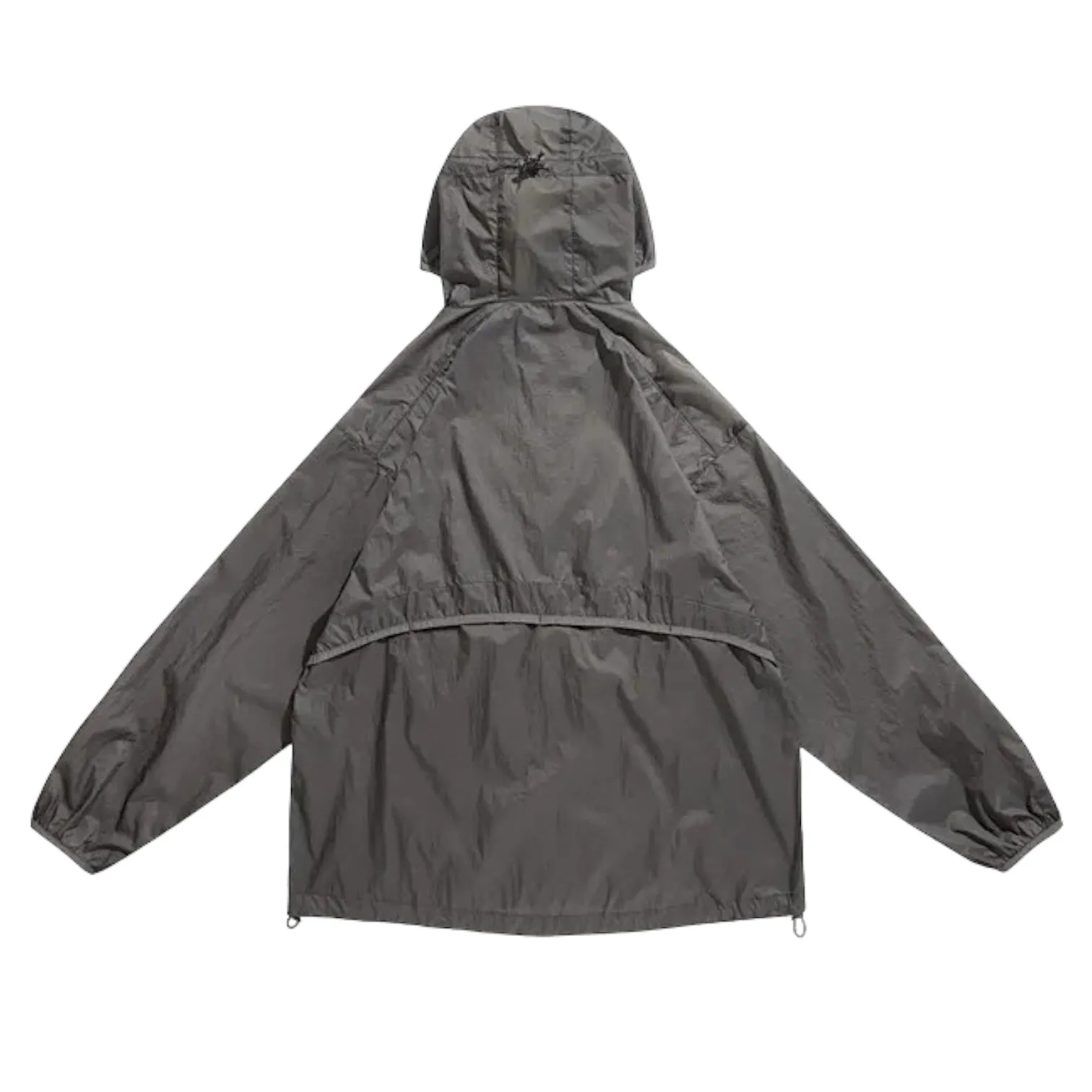 Light weight baggy windbreaker with back flange