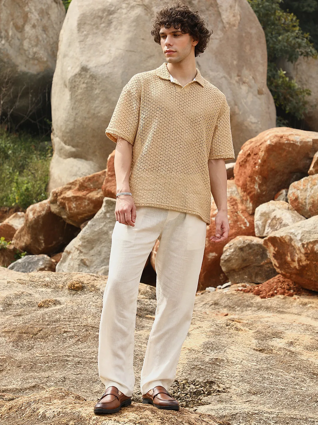 Lozenge Oversized Polo T-Shirt