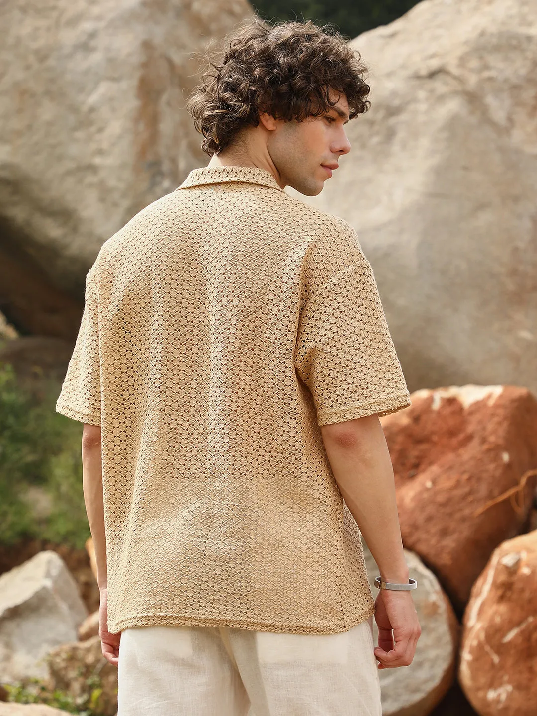 Lozenge Oversized Polo T-Shirt