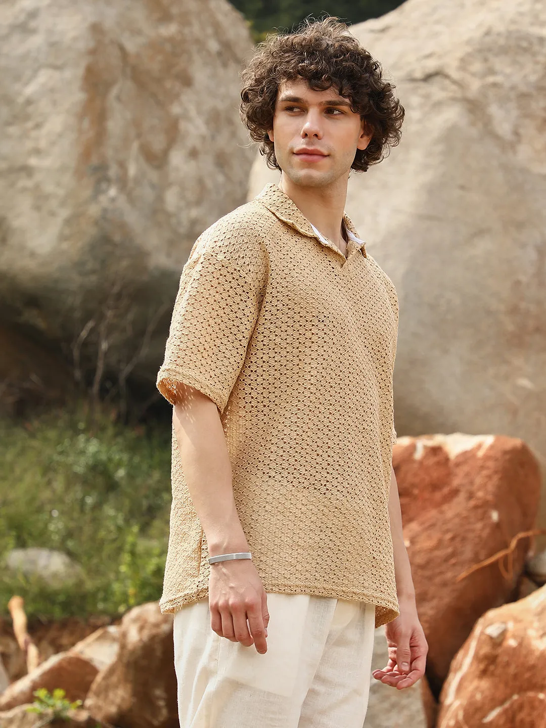 Lozenge Oversized Polo T-Shirt