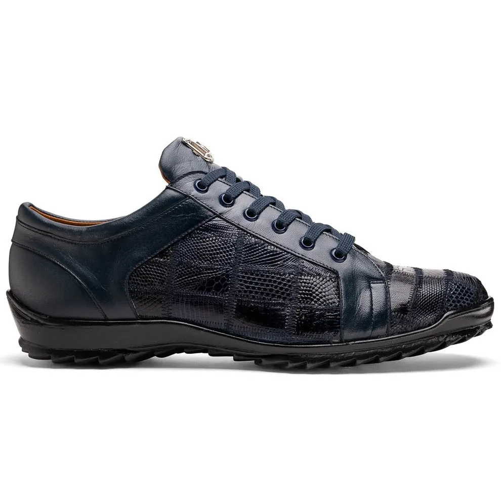 Marco Di Milano Bari Men's Shoes Genuine Patchwork Lizard Skin Fashion Sneakers (MDM1142)