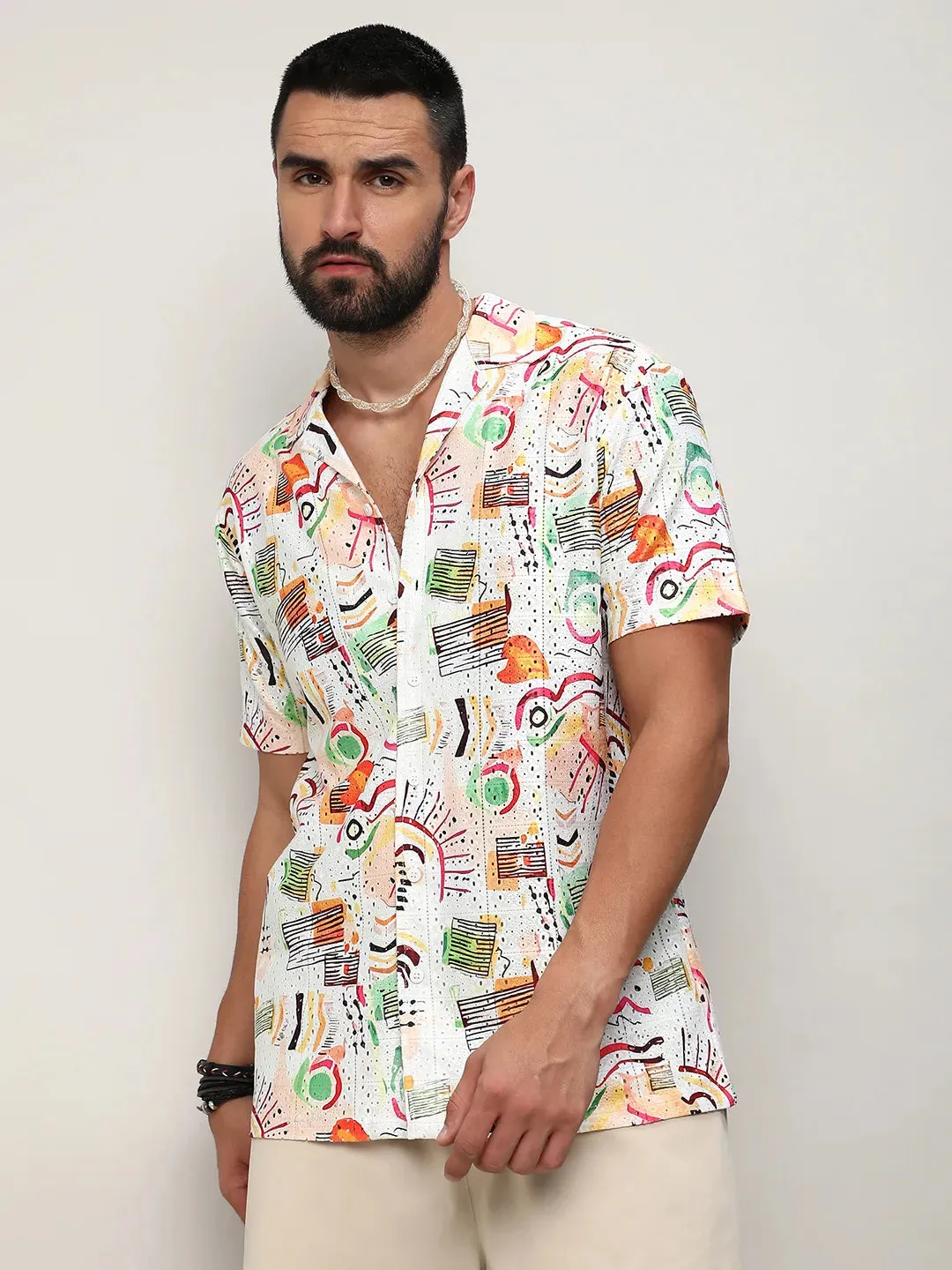Mesh Graphic Shirt