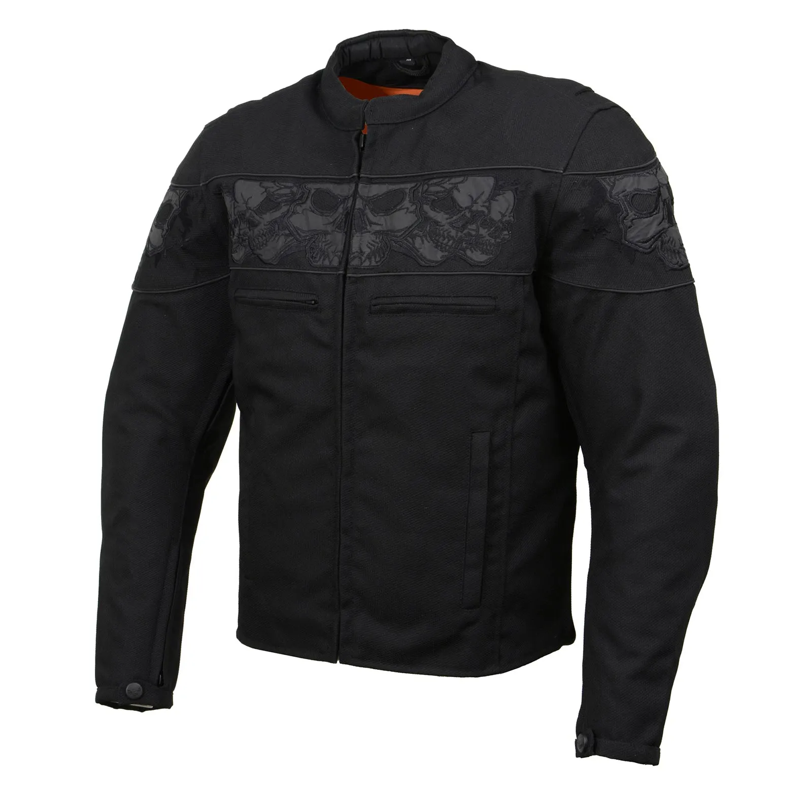 Milwaukee Leather MPM1730 Black Padded Textile Motorcycle Jacket for
