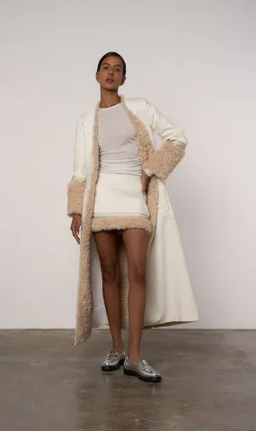 Naila Fur Trim Mini Skirt