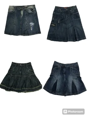 Nordic Blue Denim Skirts (S-397)
