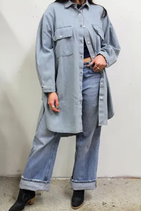 Oversized Denim Shirt Jacket