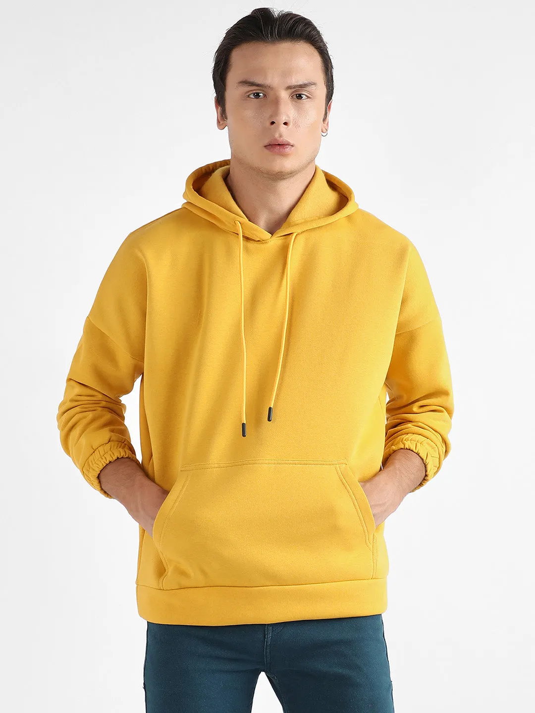 Oversized Pullover Sweatshirt With Kangaroo Pocket