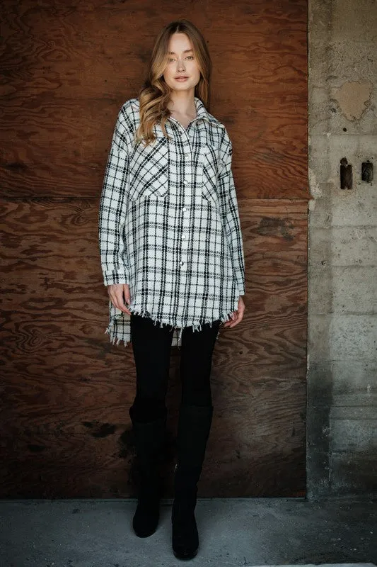Oversized Shirt Jacket (Off White)