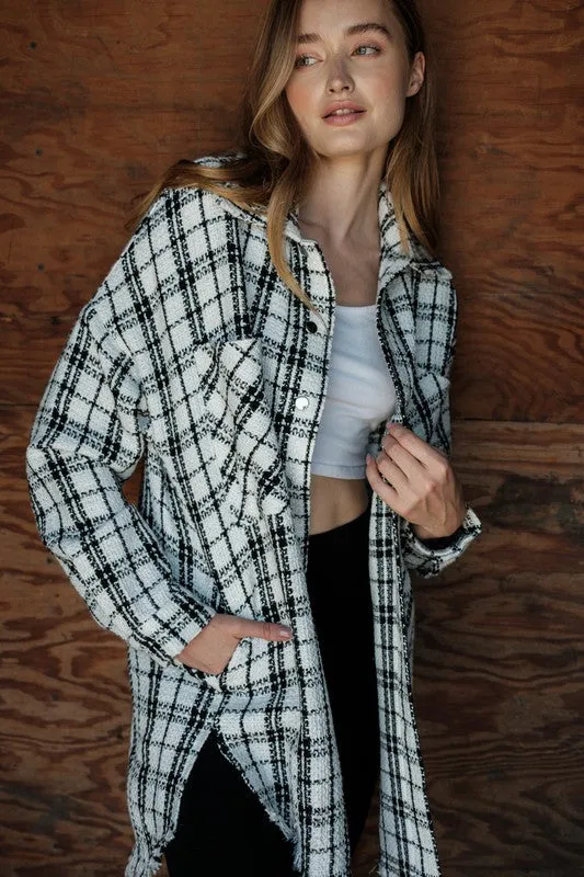 Oversized Shirt Jacket (Off White)