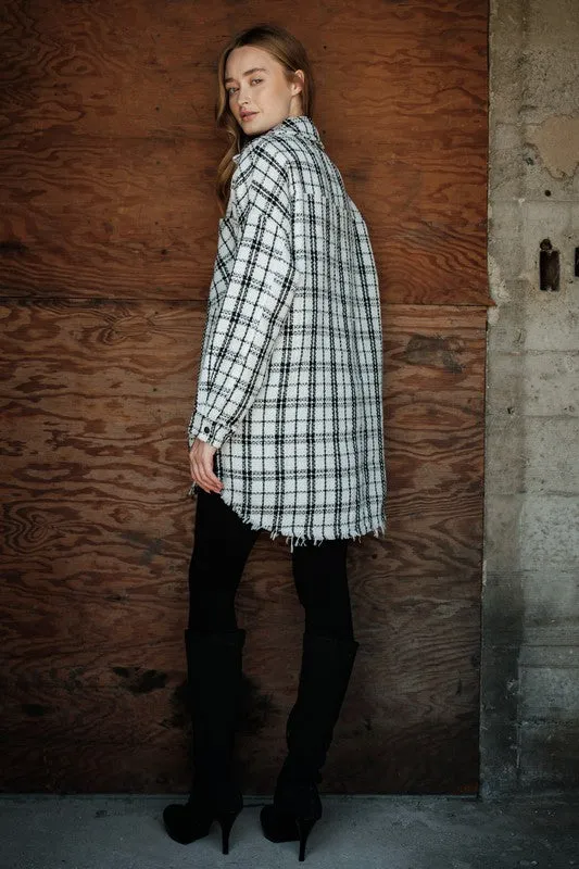 Oversized Shirt Jacket (Off White)