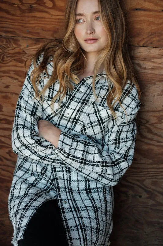 Oversized Shirt Jacket (Off White)