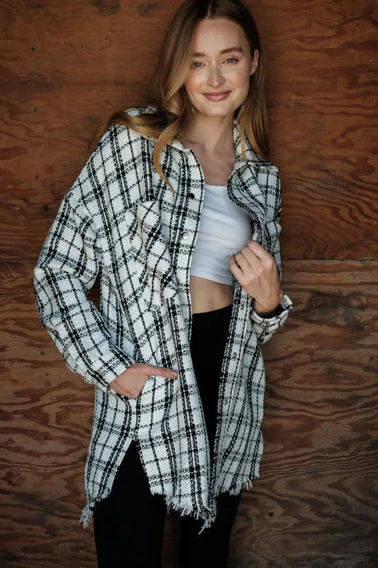 Oversized Shirt Jacket (Off White)